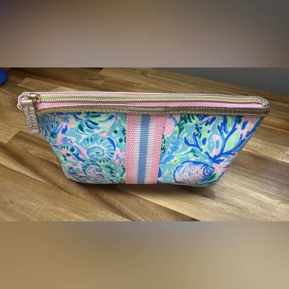 Lilly Pulitzer Pink and Blue Cosmetic Bag